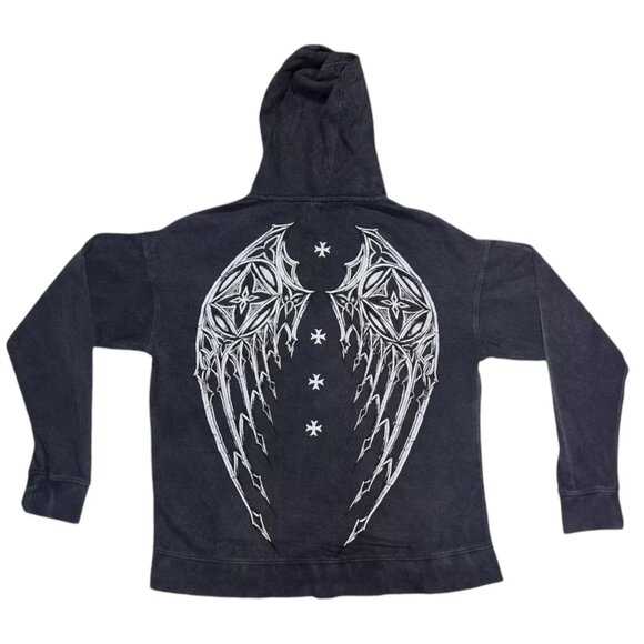 Archaic By Affliction Unisex Oversized Boxy Pullover Hoodie Stone Ranger - Picture 8 of 10